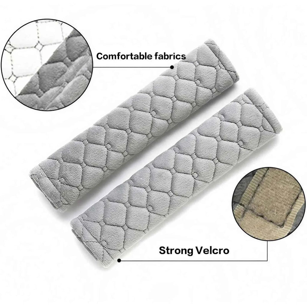 2Pcs Soft Velvet Seat Belt Covers