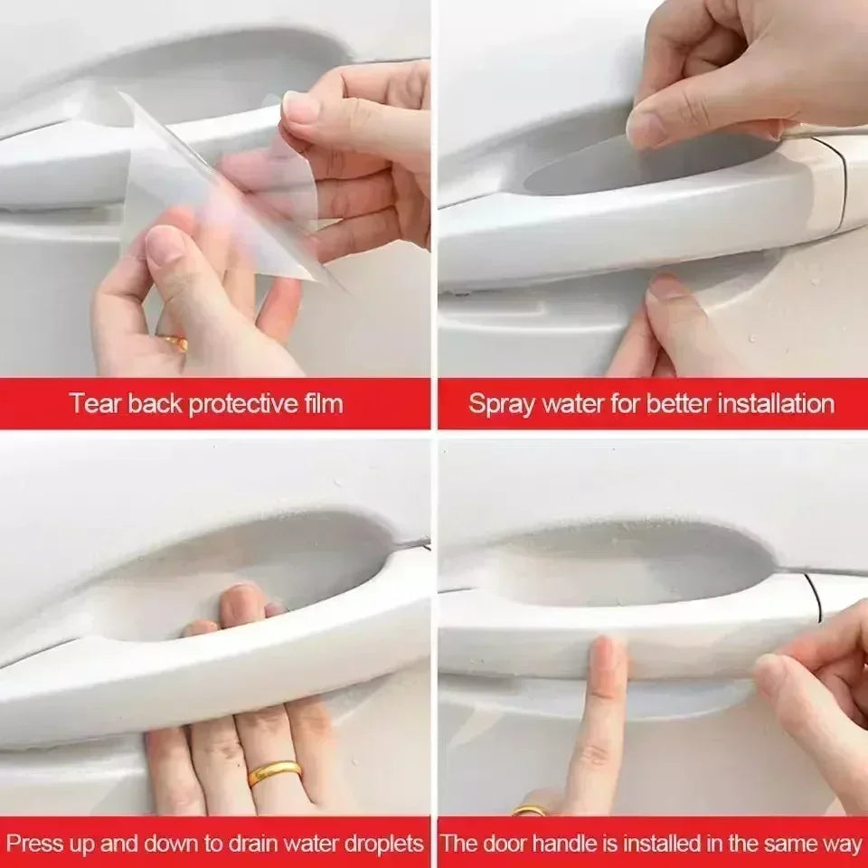 8Pcs TPU Car Door Handle Anti-scratch Stickers