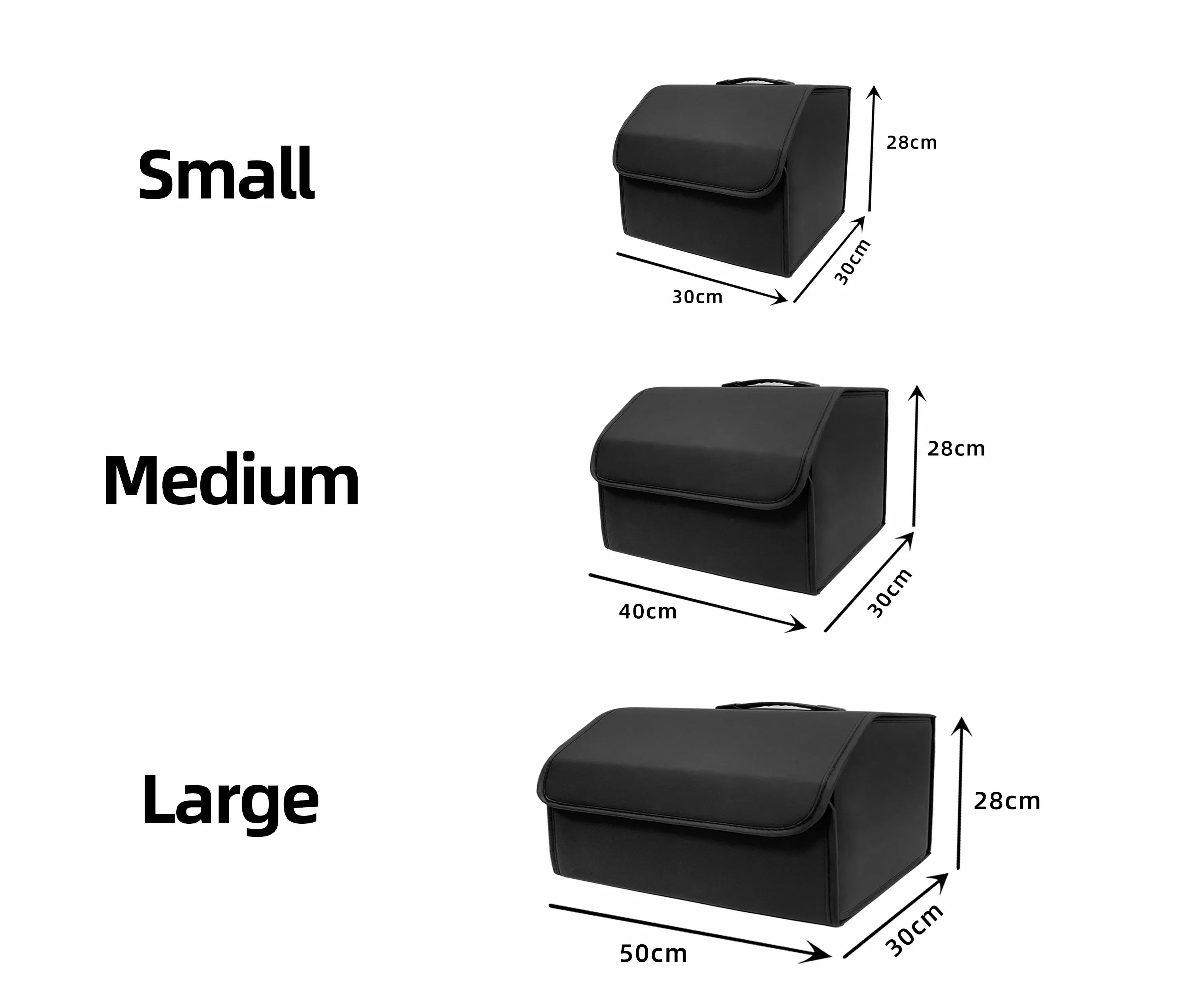 PU Leather Car Trunk Storage Organizer Collapsible