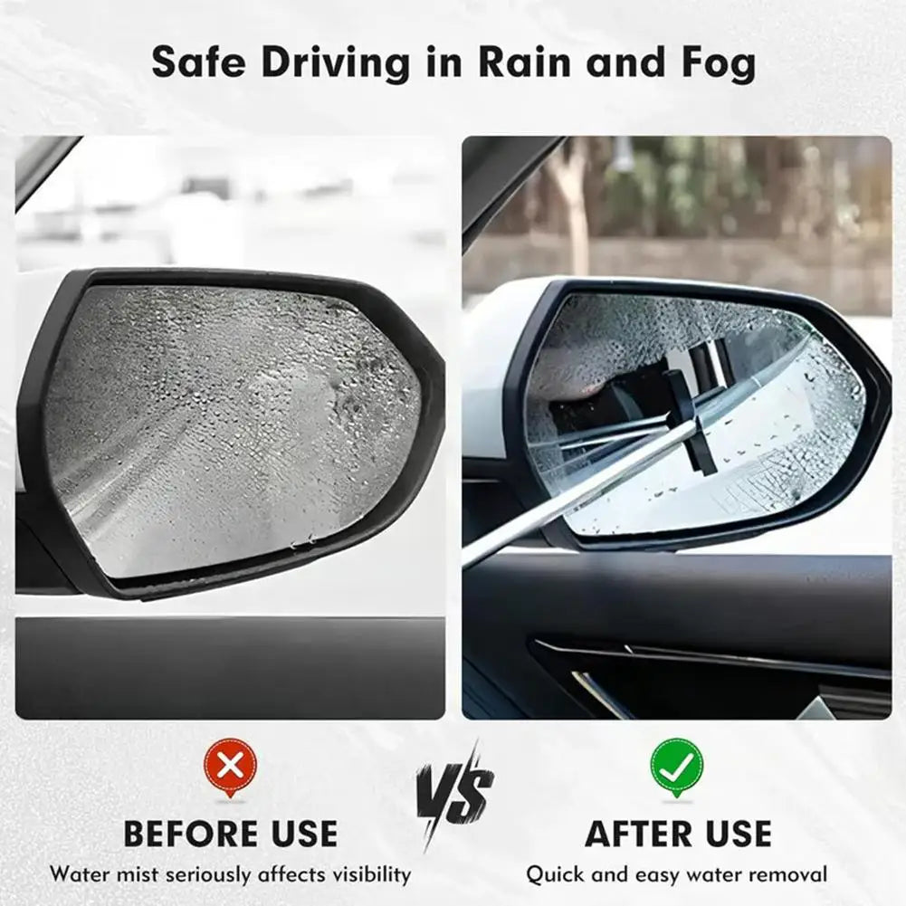 Telescopic Car Side Mirror Squeegee