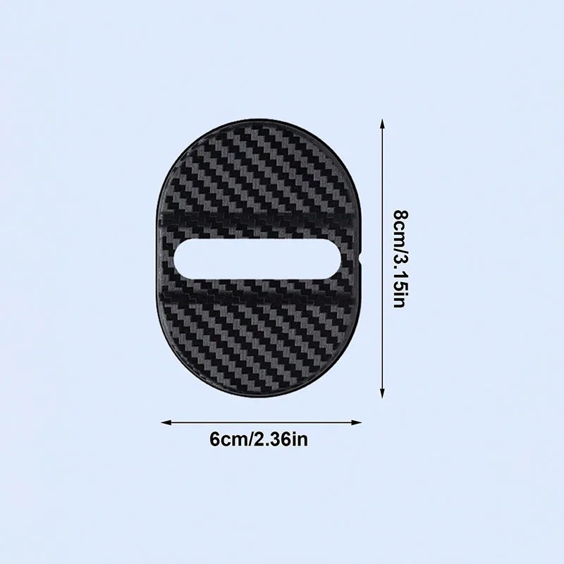 4Pcs Carbon Fiber Door Lock Covers