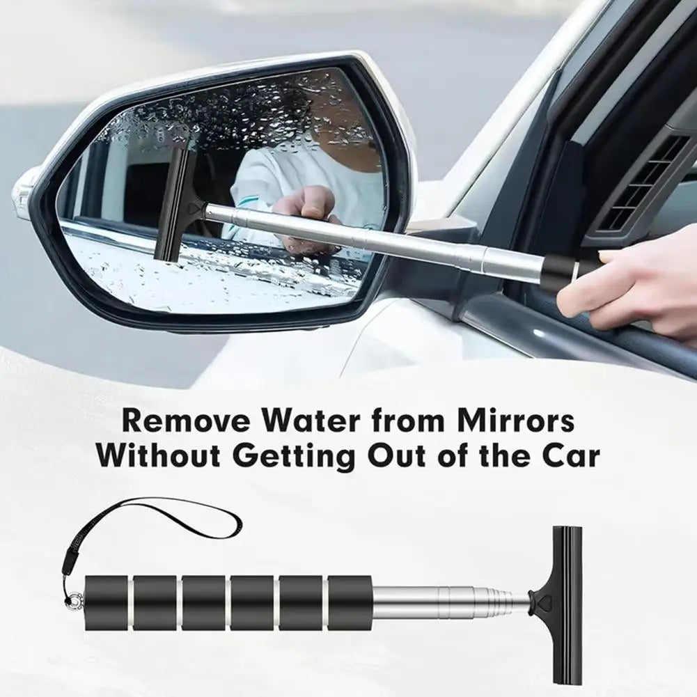Telescopic Car Side Mirror Squeegee